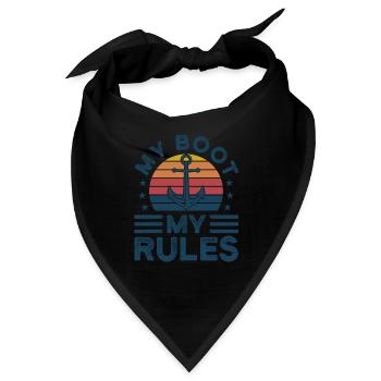 Kapitän Kapitäne Bootfahren Geschenk - Bandana - Schwarz - Vorne