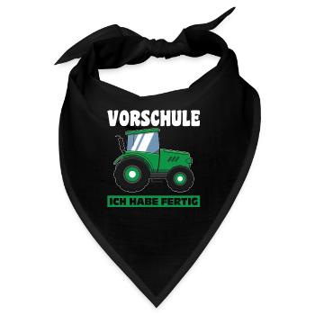 Vorschule Traktor Vorschulkind Geschenk - Bandana - Schwarz - Vorne