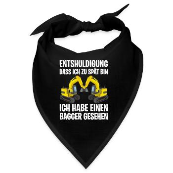 Funny excavator Bagger - Bandana - Schwarz - Vorne