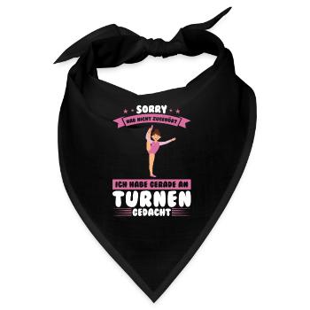 Turnen Mädchen Bodenturnen Geschenk - Bandana - Schwarz - Vorne