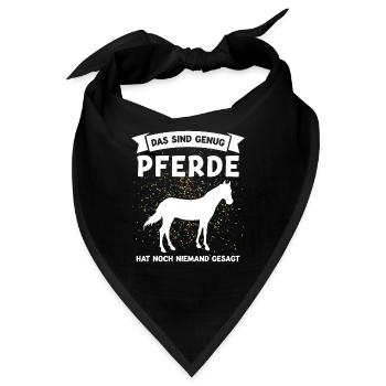 Reiterin Pferd Pferdesport Geschenk - Bandana - Schwarz - Vorne