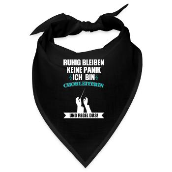 Chorleiterin Beruf Dirigentin Geschenk - Bandana - Schwarz - Vorne