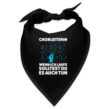 Chorleiterin Beruf Chorleitung Geschenk - Bandana - Schwarz - Vorne