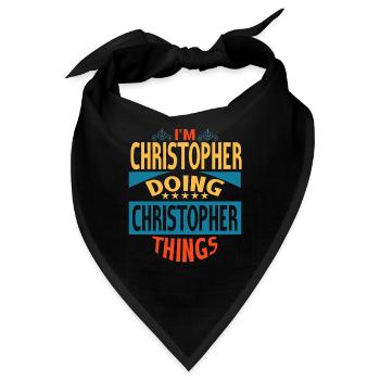 Vorname Christopher Name Christopher Geschenk - Bandana - Schwarz - Vorne