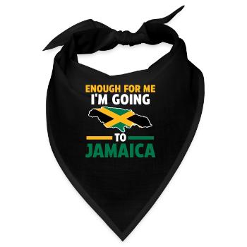 Jamaika Jamaikanische Flagge Jamaikanisches Gesche - Bandana - Schwarz - Vorne