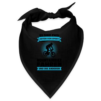 Mountainbike Downhill Radrennen Geschenk - Bandana - Schwarz - Vorne