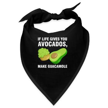 Avocados Avocado Avocado-Liebhaber Geschenk - Bandana - Schwarz - Vorne