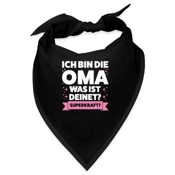 Oma Großmutter Enkelkind Geschenk - Bandana - Schwarz - Vorne