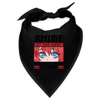 Anime Merch Otaku Geschenk - Bandana - Schwarz - Vorne