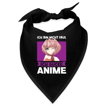 Anime Merch Japanisch Geschenk - Bandana - Schwarz - Vorne