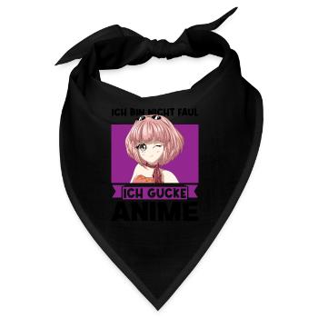 Anime Merch Otaku Geschenk - Bandana - Schwarz - Vorne