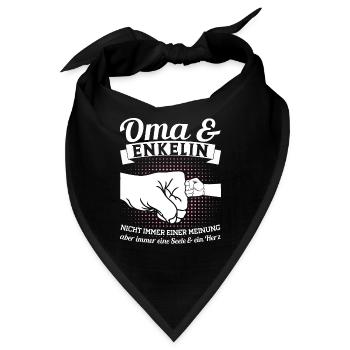 Oma & Enkelin Familie Oma Geschenk - Bandana - Schwarz - Vorne