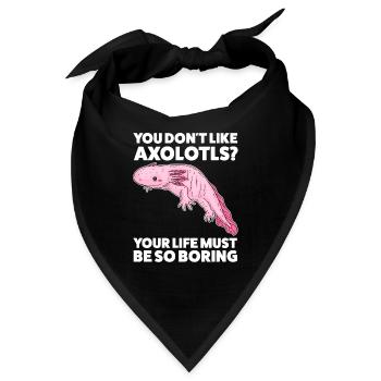 Axolotl Axolotl Tiergeschenk - Bandana - Schwarz - Vorne