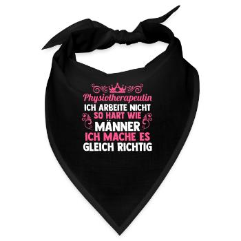Physiotherapeutin Beruf Physio Geschenk - Bandana - Schwarz - Vorne
