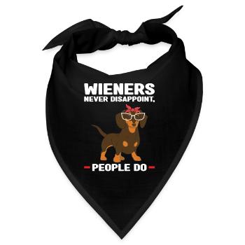 dachshund wiener wiener geschenk - Bandana - Schwarz - Vorne