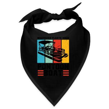 Ponton Pontonierboot Geschenk - Bandana - Schwarz - Vorne