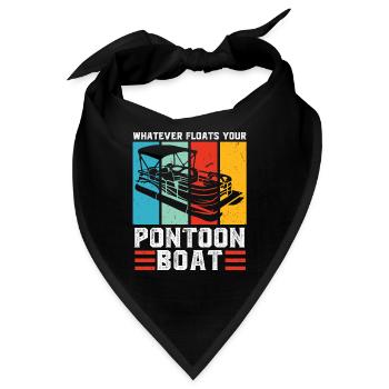 Ponton Pontonierboot Geschenk - Bandana - Schwarz - Vorne