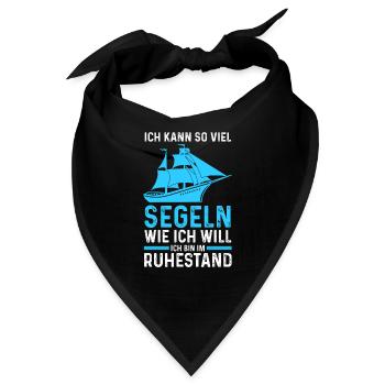 Segeln Rentner Segler Geschenk - Bandana - Schwarz - Vorne