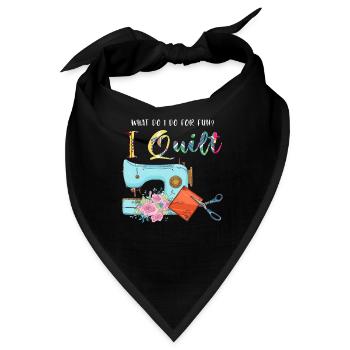 Quilten Quilten Quilting Maschine Geschenk - Bandana - Schwarz - Vorne