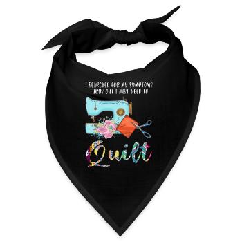 Quilten Quilten Quilting Maschine Geschenk - Bandana - Schwarz - Vorne