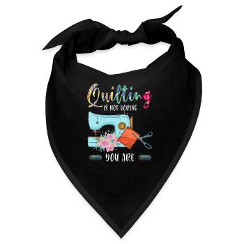 Quilten Quilten Quilting Maschine Geschenk - Bandana - Schwarz - Vorne