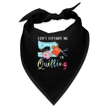 Quilten Quilten Quilting Maschine Geschenk - Bandana - Schwarz - Vorne