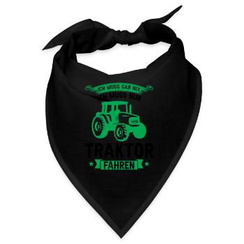 Traktor Trecker Trecker-Fahrer Geschenk - Bandana - Schwarz - Vorne