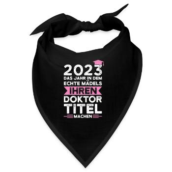 Doktor 2023 Prüfung Doktor Prüfung Geschenk - Bandana - Schwarz - Vorne