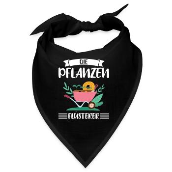 Garten Pflanze Pflanzen Geschenk - Bandana - Schwarz - Vorne