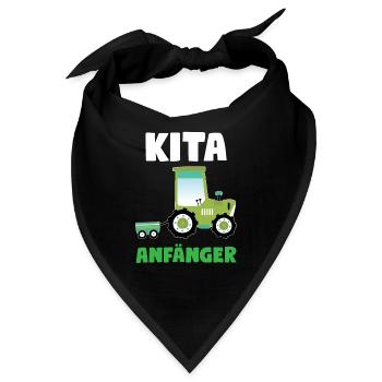 Kita Anfänger Traktor Kita-Anfang Geschenk - Bandana - Schwarz - Vorne