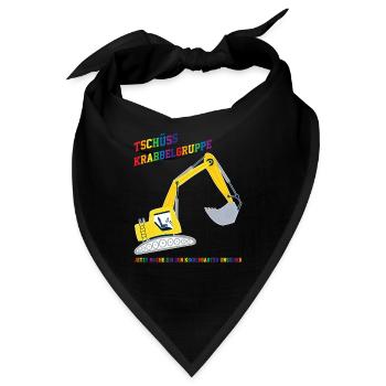 Kindergarten Bagger Kindergartenanfänger Geschenk - Bandana - Schwarz - Vorne