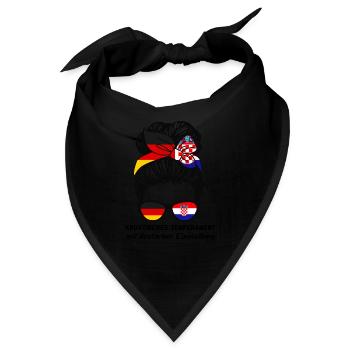 Deutsche Kroatin Deutsch Geschenk - Bandana - Schwarz - Vorne