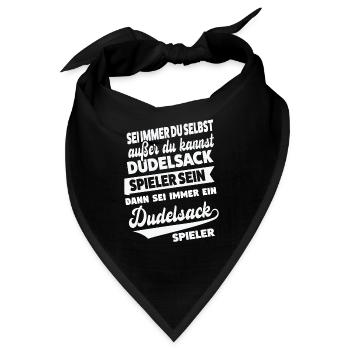 Dudelsack Musiker Sackpfeife Geschenk - Bandana - Schwarz - Vorne