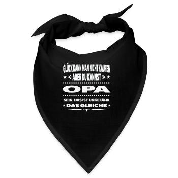 Opa Familie Enkelkinder Geschenk - Bandana - Schwarz - Vorne