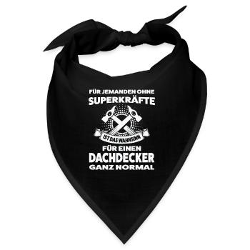 Dachdecker Beruf Dachdeckerei Geschenk - Bandana - Schwarz - Vorne