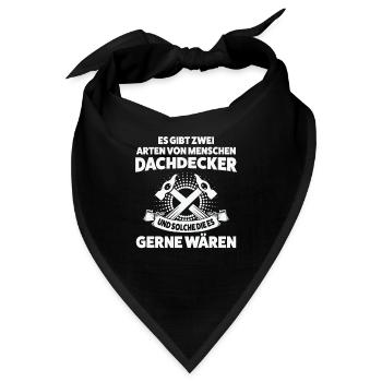 Dachdecker Beruf Dachdecken Geschenk - Bandana - Schwarz - Vorne