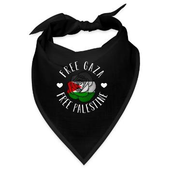 Palestina - Bandana - Schwarz - Vorne