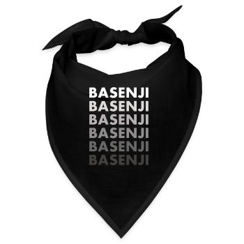 Dog Basenji - Bandana - Schwarz - Vorne