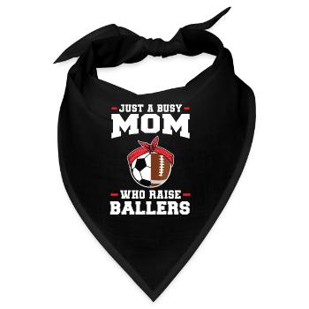 baller fussball baller Geschenk - Bandana - Schwarz - Vorne