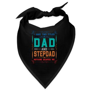 Stiefvater Vatertag Stiefvater Geschenk - Bandana - Schwarz - Vorne