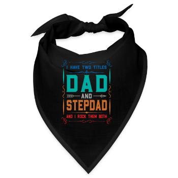 Stiefvater Vatertag Stiefvater Geschenk - Bandana - Schwarz - Vorne