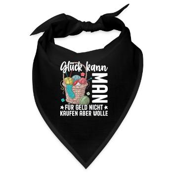 Nadeln Handarbeit Wolle Hobby Stricken Rente - Bandana - Schwarz - Vorne
