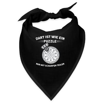 Darts Darten Darter Geschenk - Bandana - Schwarz - Vorne