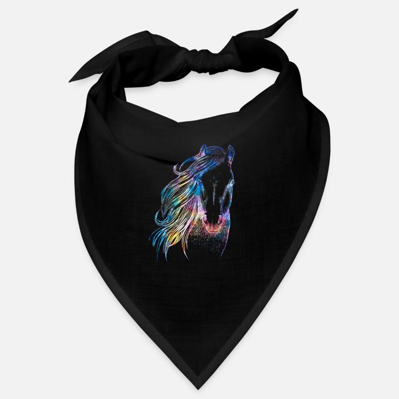 Couleur de l'eau cheval - Bandana - noir