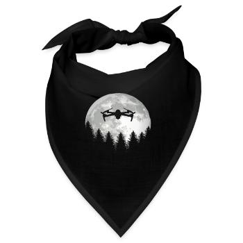 Drone Quadcopter Pilot Shirt für Dronenpiloten - Bandana - Schwarz - Vorne