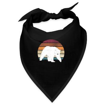 Eisbär Motiv Eisbären - Bandana - Schwarz - Vorne