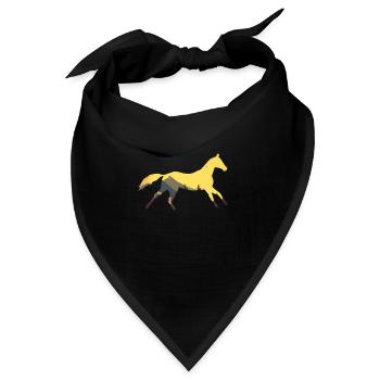 Wildpferd Pferd Pferde Wildpferde - Bandana - Schwarz - Vorne
