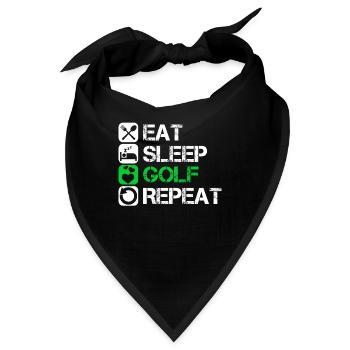 Golf Golfer Golfplatz Golfball - Bandana - Schwarz - Vorne
