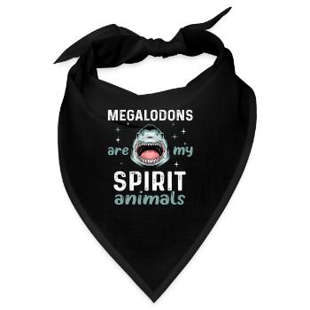 Lieblingstier Megalodon - Bandana - Schwarz - Vorne