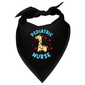 Kinderkrankenschwester Giraffe - Bandana - Schwarz - Vorne